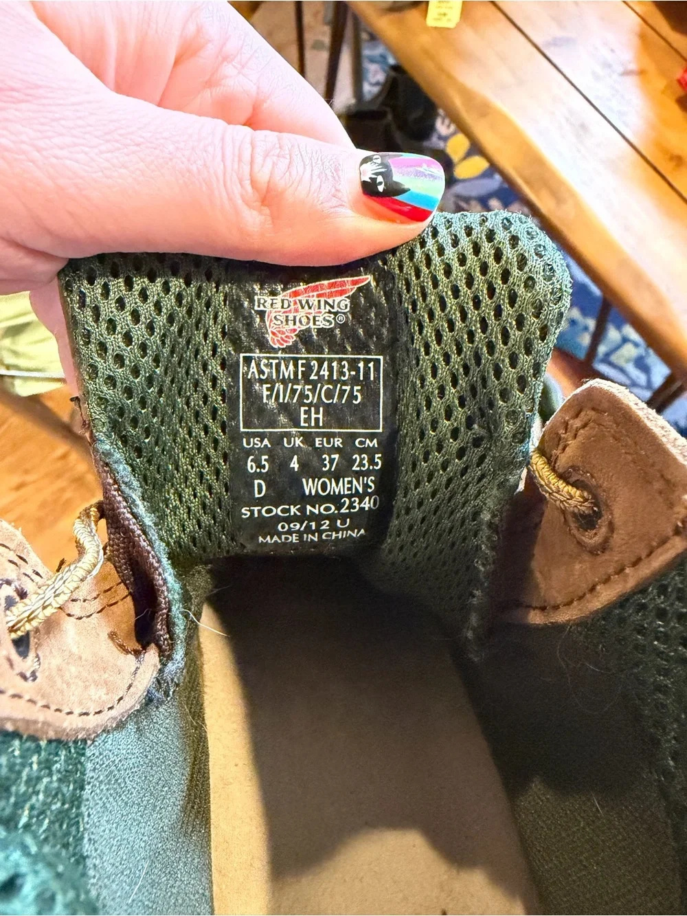 Red Wing Shoes Tan and Green Women's Lace-Up Boots